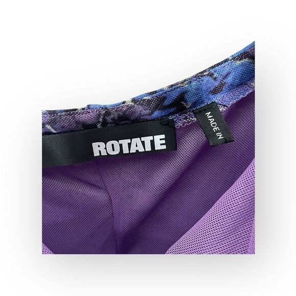 ROTATE by Birger Christensen Floral Long Sleeve Ruched Mini Dress Size US 4 - Picture 10 of 12